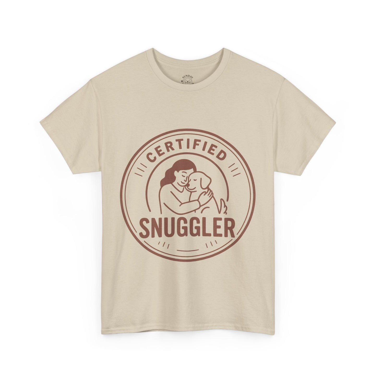 Dog Lover Tee "Certified Snuggler" by Sunday Woof Club