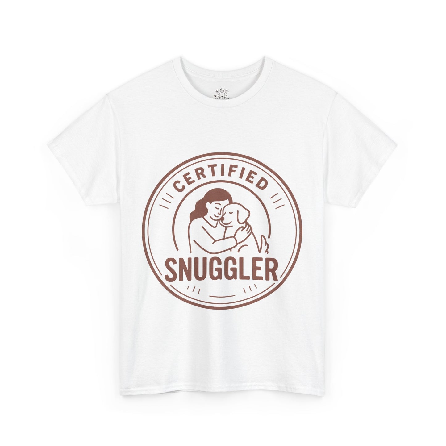 Dog Lover Tee "Certified Snuggler" by Sunday Woof Club