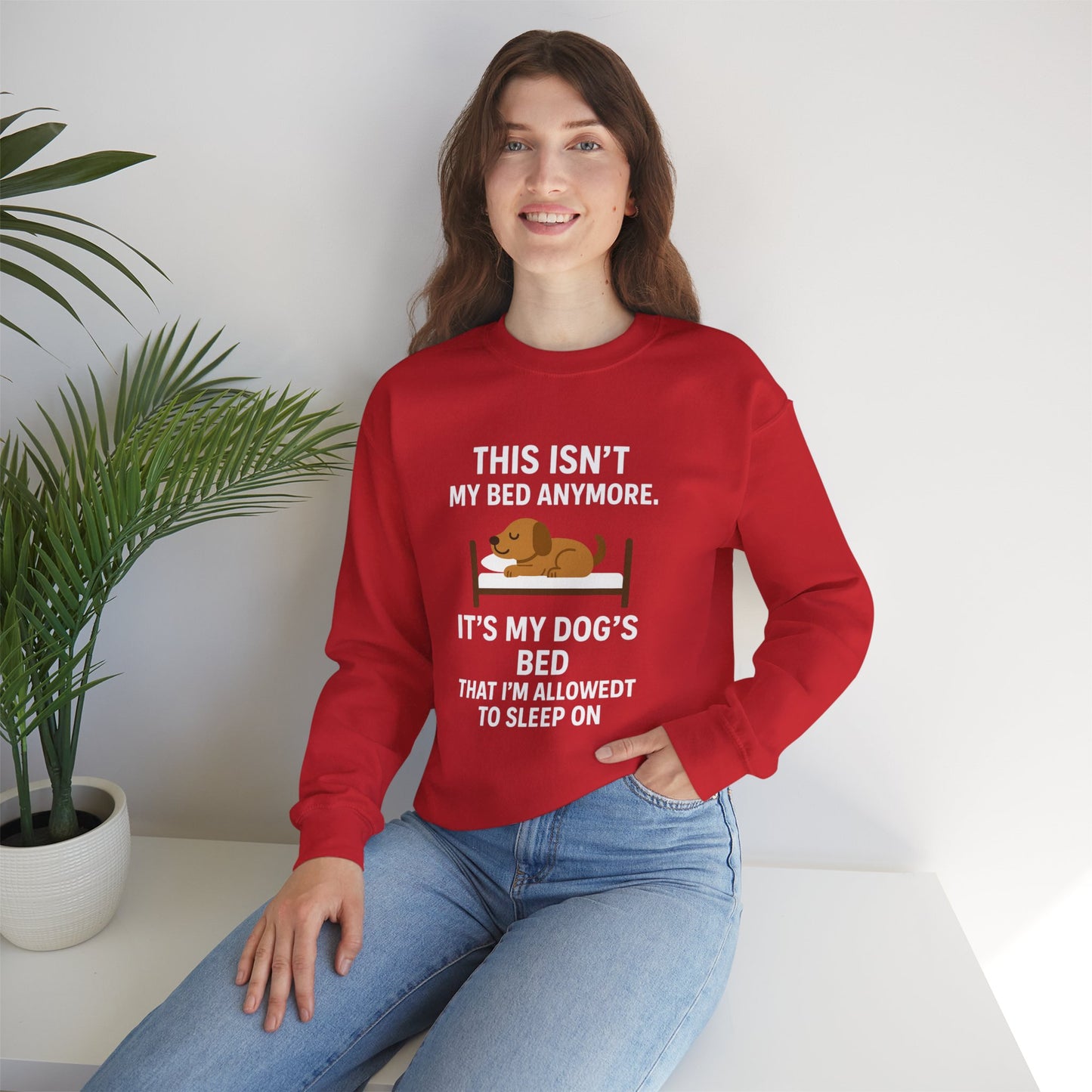 Funny Dog Sweatshirt - "This Isn't My Bed Anymore" - by Sunday Woof Club