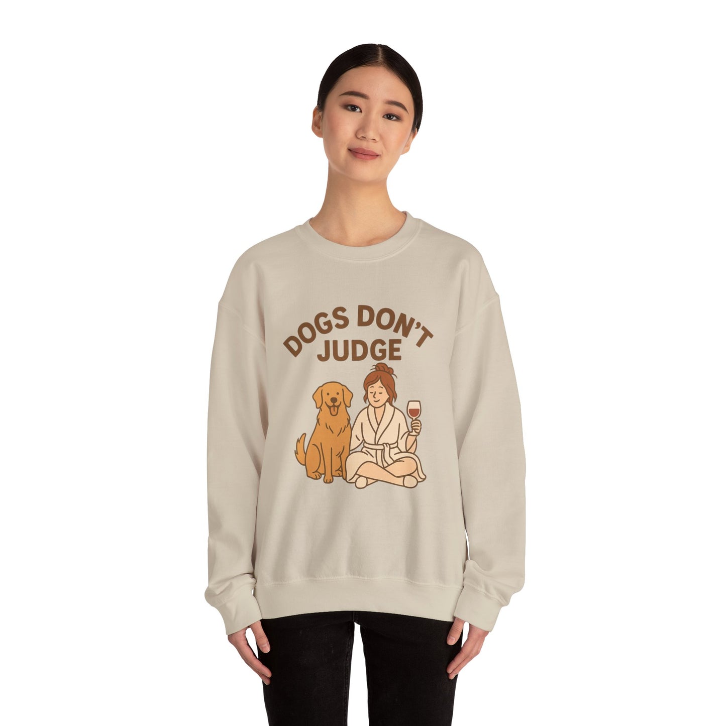 Cosy Sweatshirt "Dogs Don't Judge" by Sunday Woof Club
