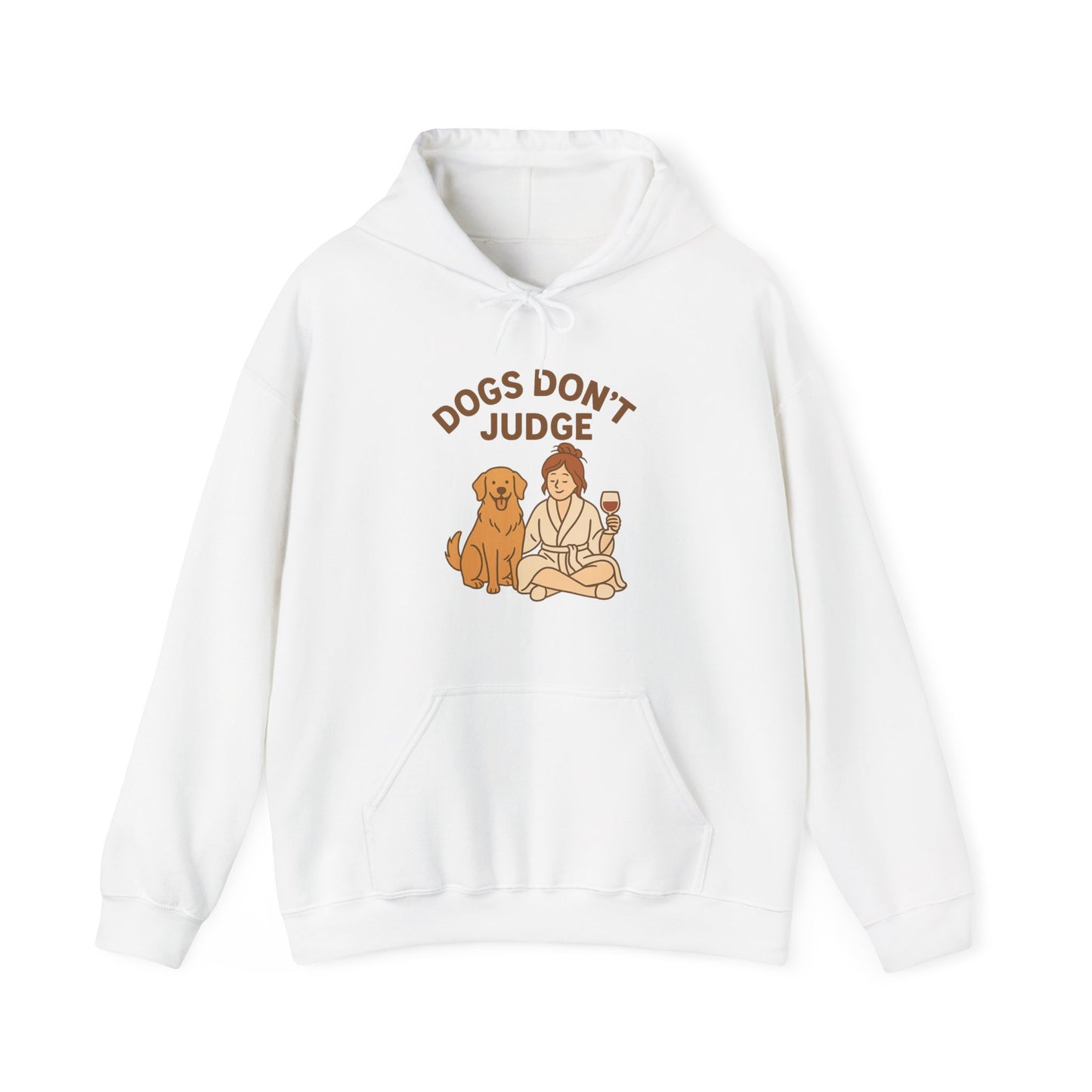 Comfy Hoodie for Dog Lovers "Dogs Don't Judge" by Sunday Woof Club