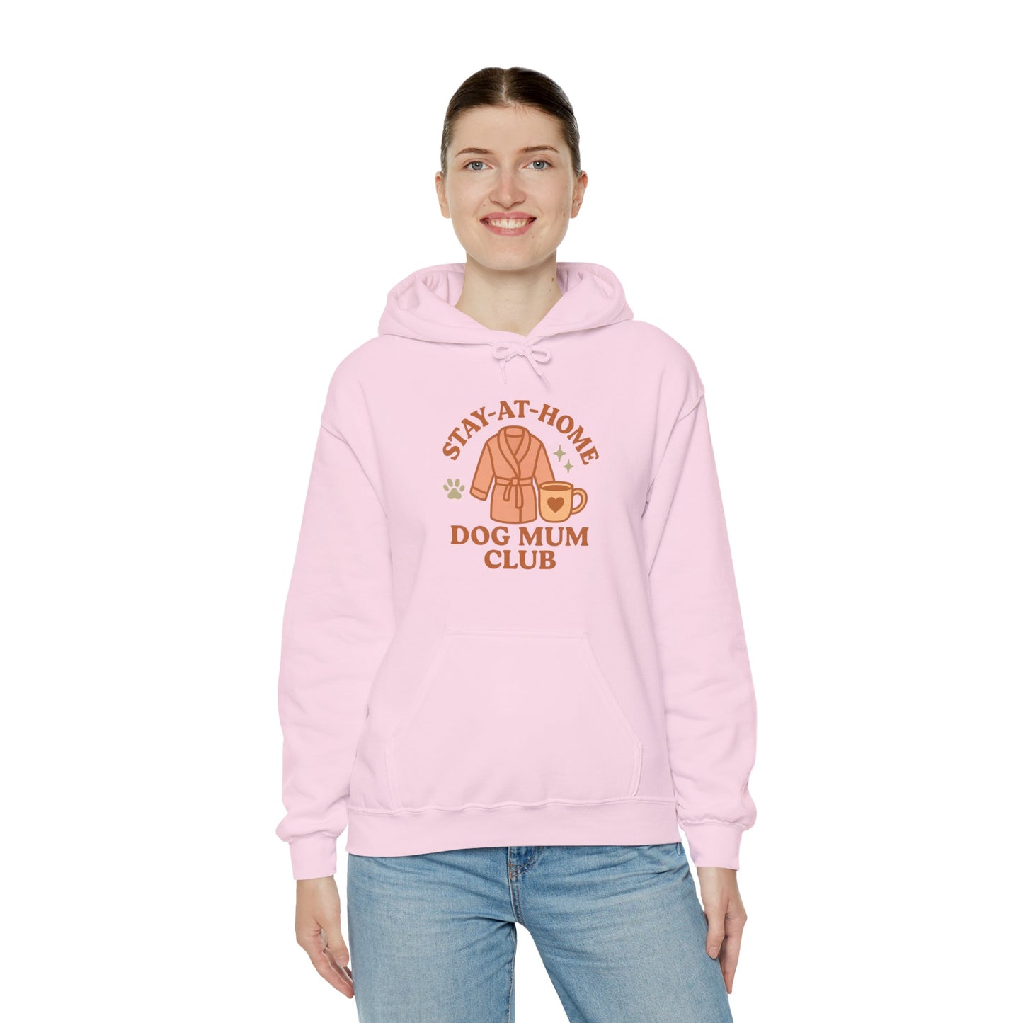 Cute Hoodie "Stay-at-Home Dog Mum Club" by Sunday Woof Club