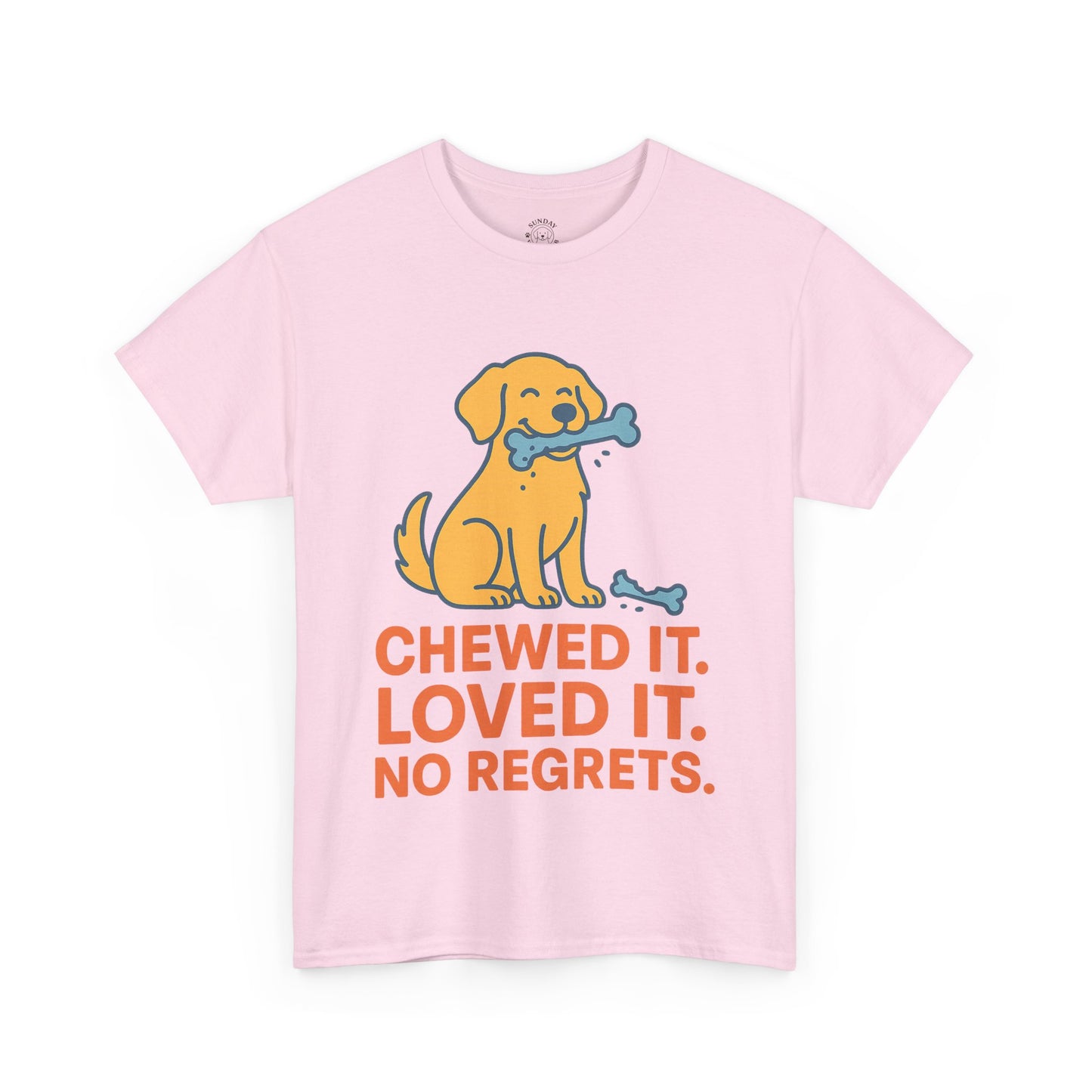 Funny Tee "Chewed It Loved It No Regrets" by Sunday Woof Club