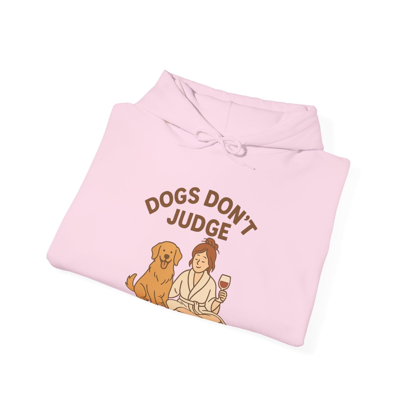 Comfy Hoodie for Dog Lovers "Dogs Don't Judge" by Sunday Woof Club
