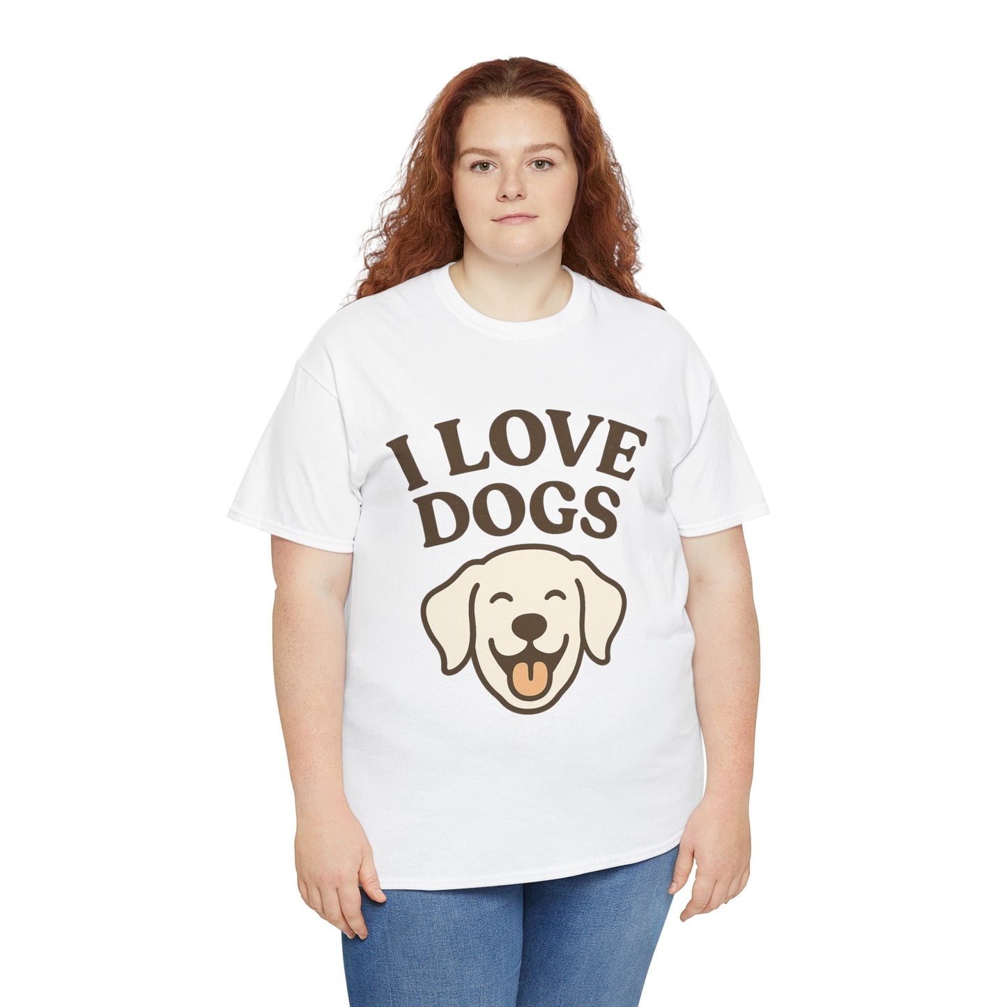 Cute and Funny Tee "I Love Dogs" by Sunday Woof Club