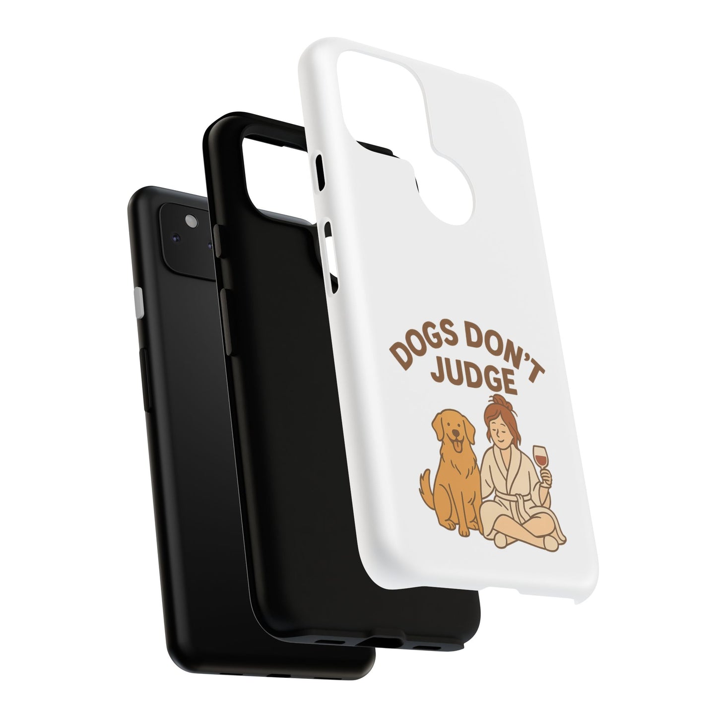 Dogs Don't Judge Phone Case - Fun and Stylish Tough Case for Dog Lovers
