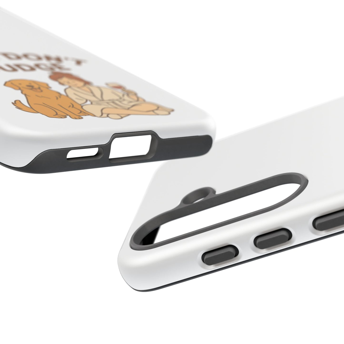 Dogs Don't Judge Phone Case - Fun and Stylish Tough Case for Dog Lovers