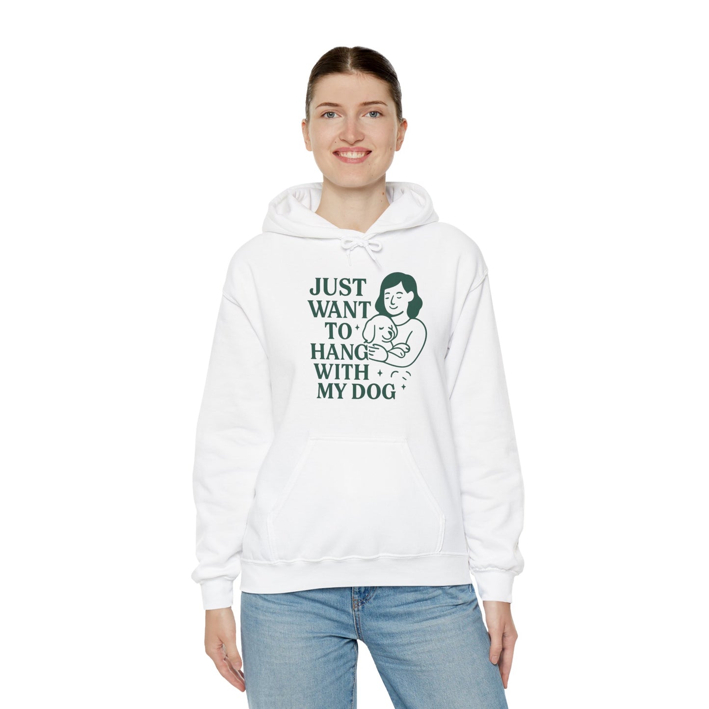 Cosy Hoodie "Just Want to Hang with My Dog" by Sunday Woof Club