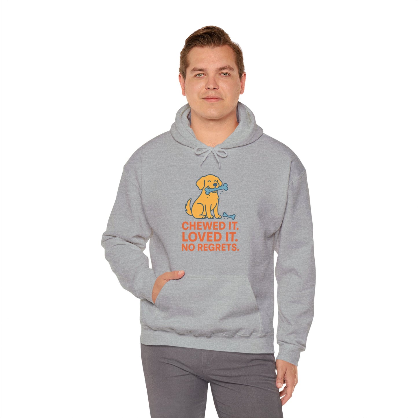 Funny Dog Lover Hoodie - 'Chewed It. Loved It. No Regrets.' by Sunday Woof Club
