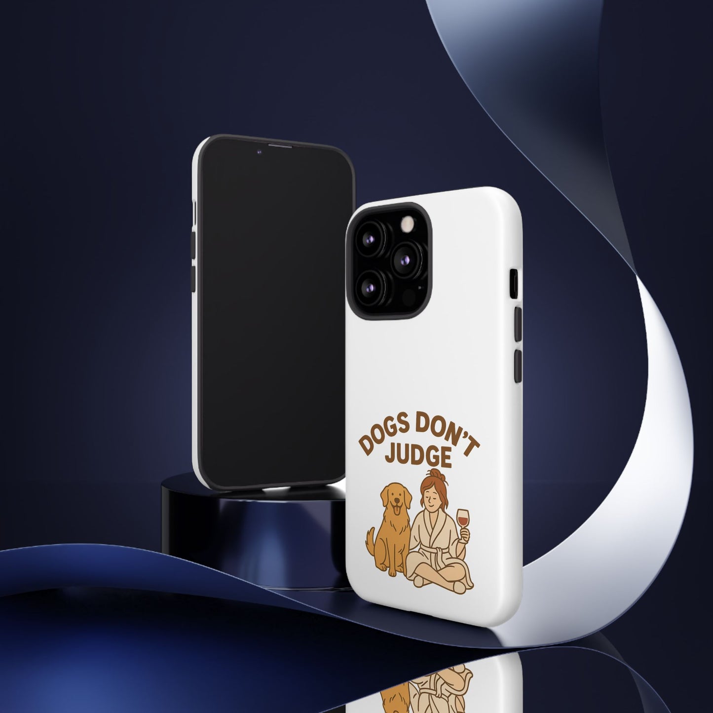Dogs Don't Judge Phone Case - Fun and Stylish Tough Case for Dog Lovers