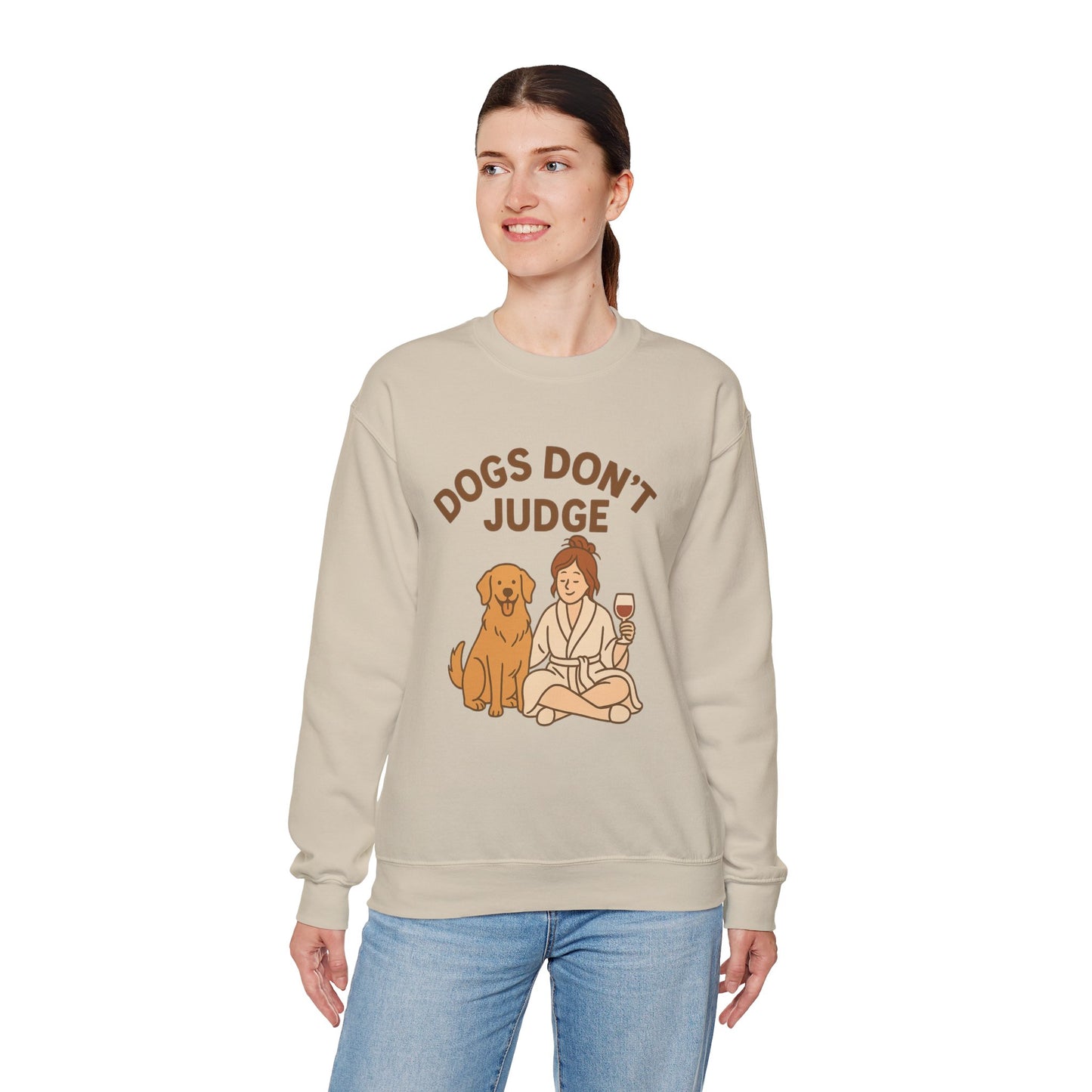 Cosy Sweatshirt "Dogs Don't Judge" by Sunday Woof Club