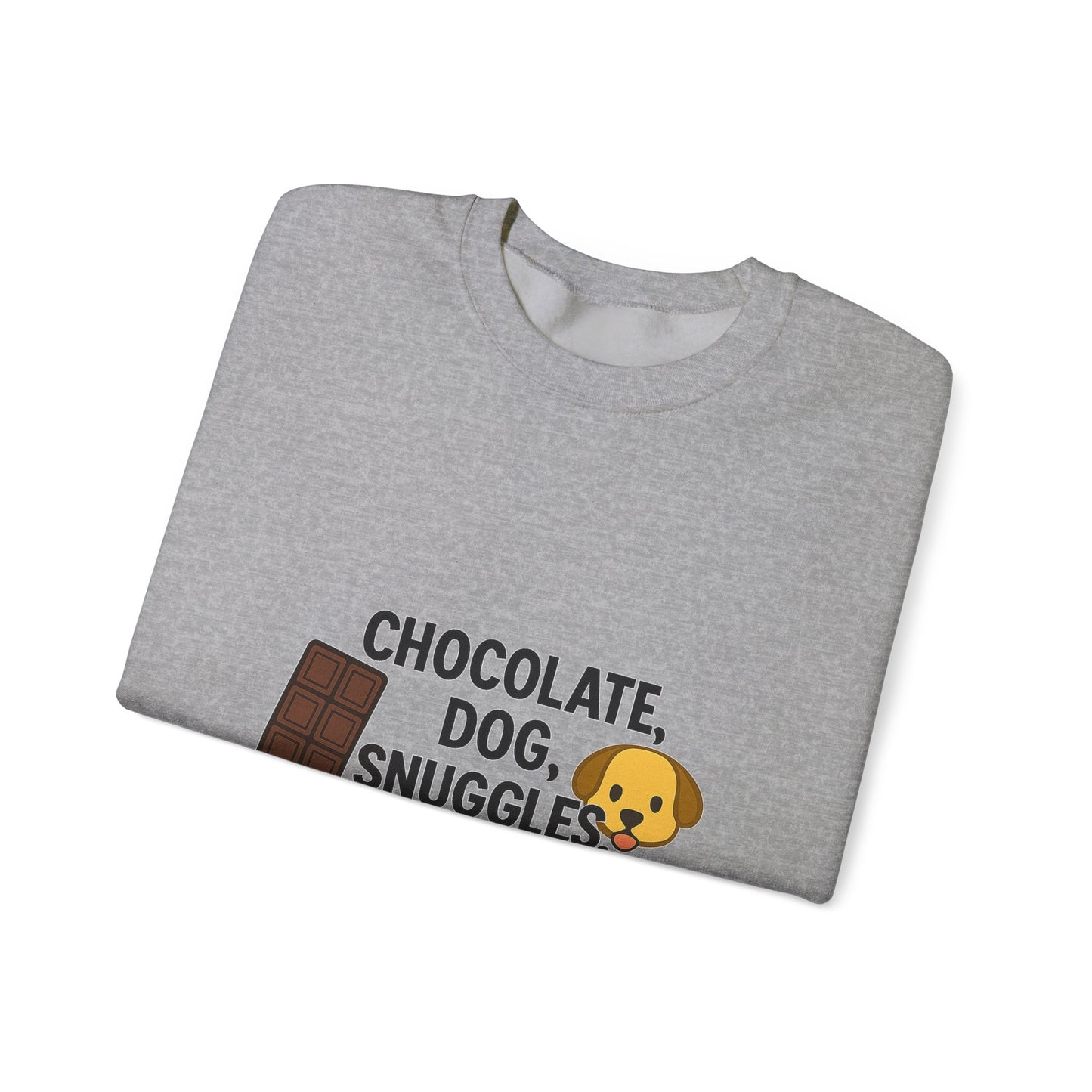 Funny Sweater "Chocolate, Dog, Snuggles, Repeat." by Sunday Woof Club