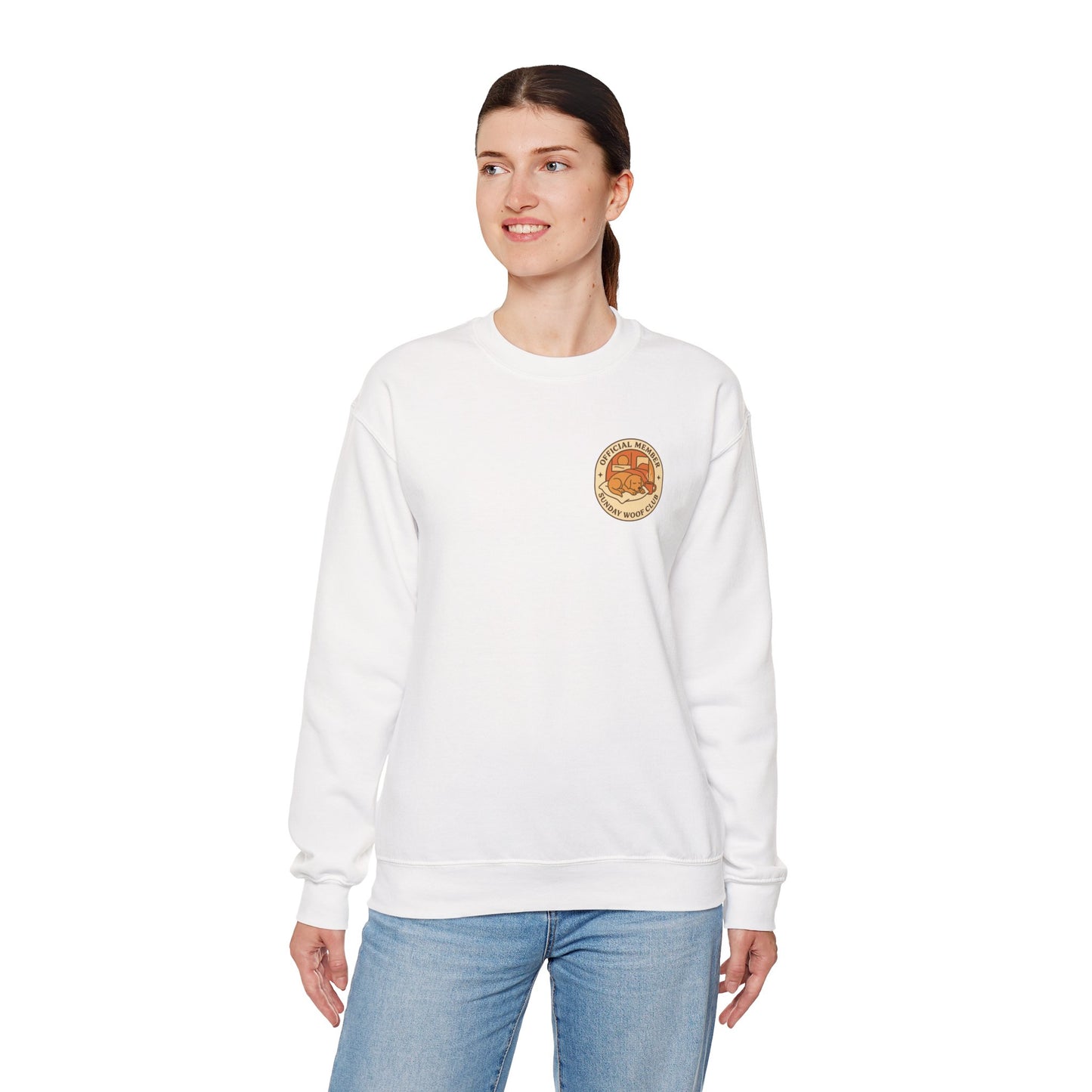 Retro-Inspired Sunday Woof Club Sweatshirt - Cosy Vintage Vibes