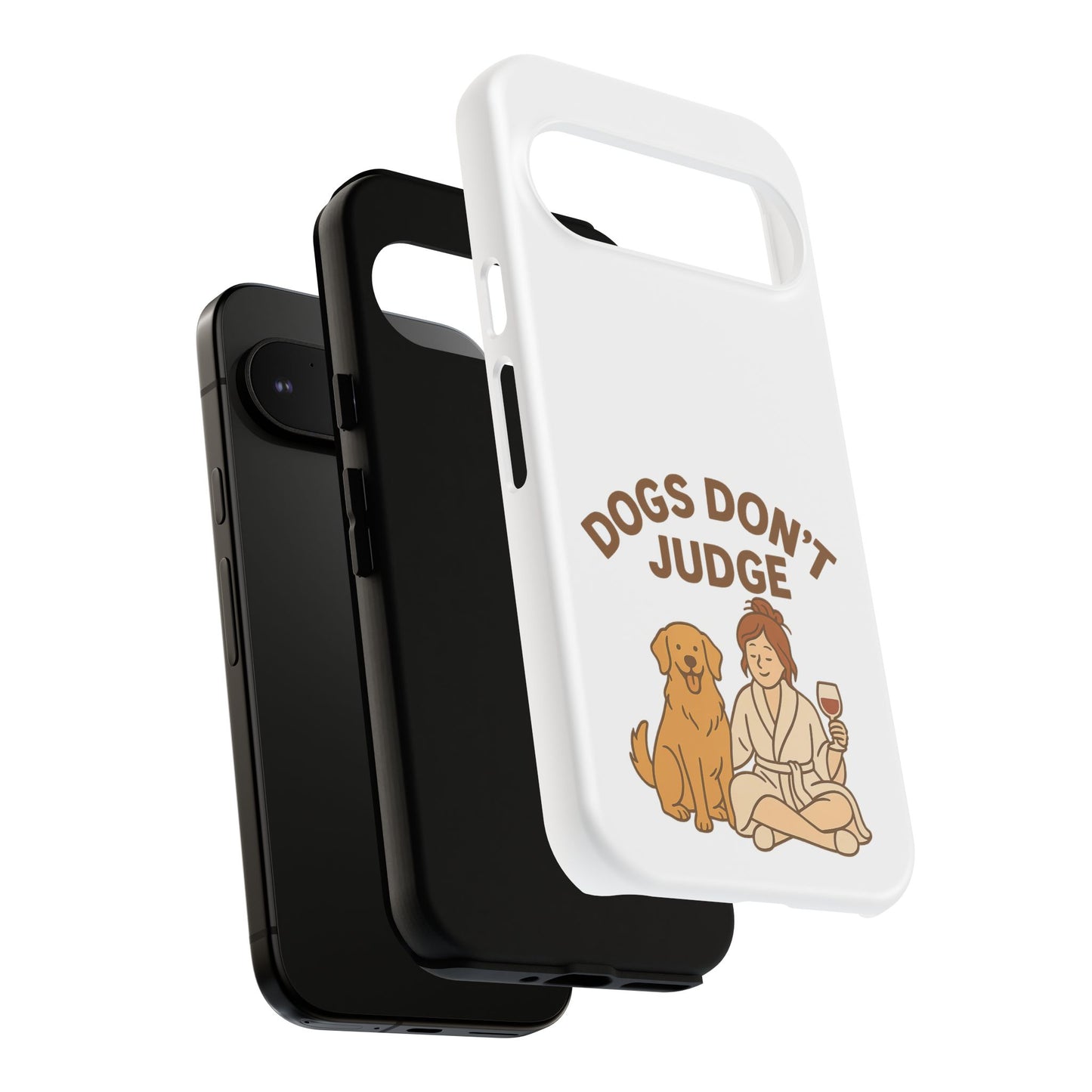 Dogs Don't Judge Phone Case - Fun and Stylish Tough Case for Dog Lovers