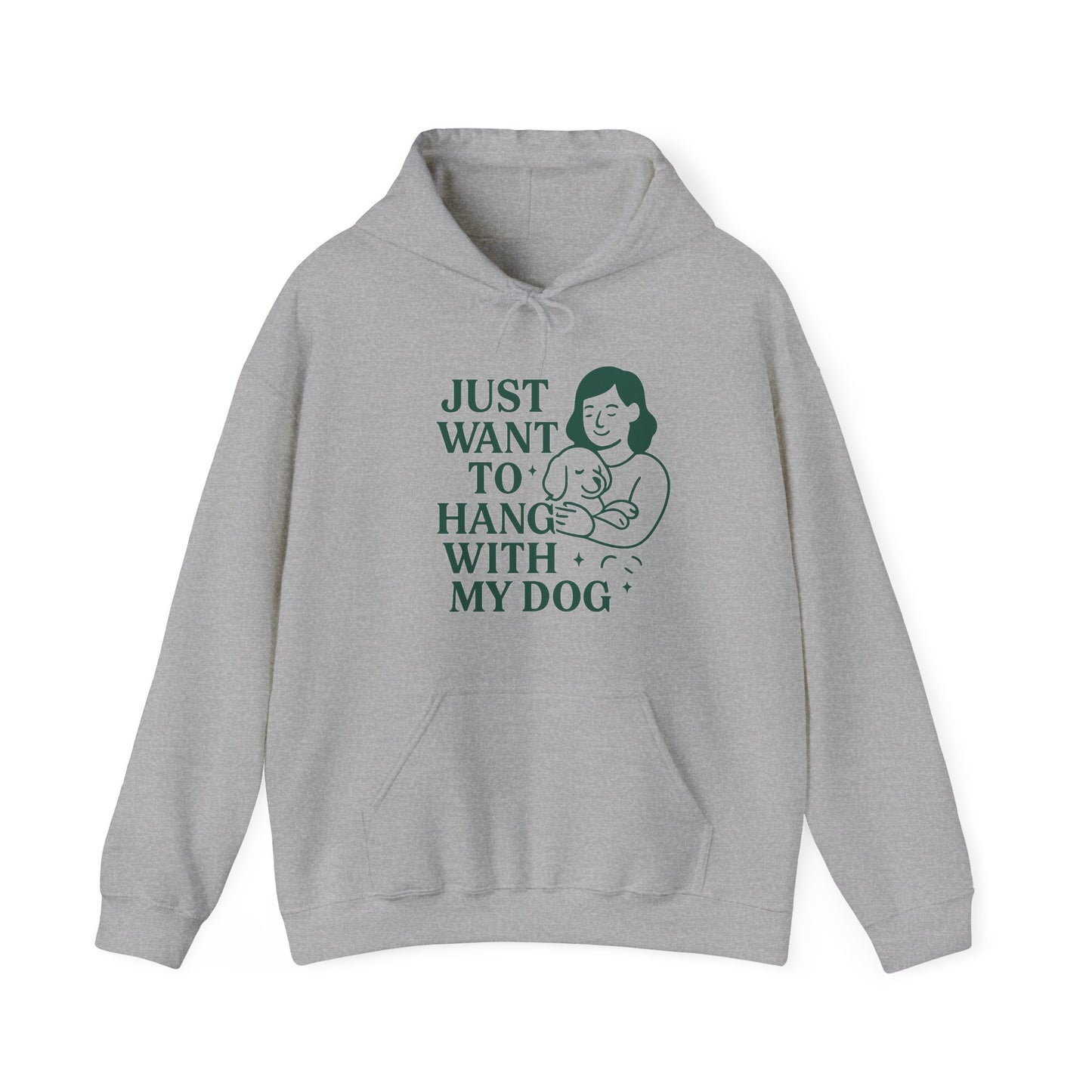 Cosy Hoodie "Just Want to Hang with My Dog" by Sunday Woof Club