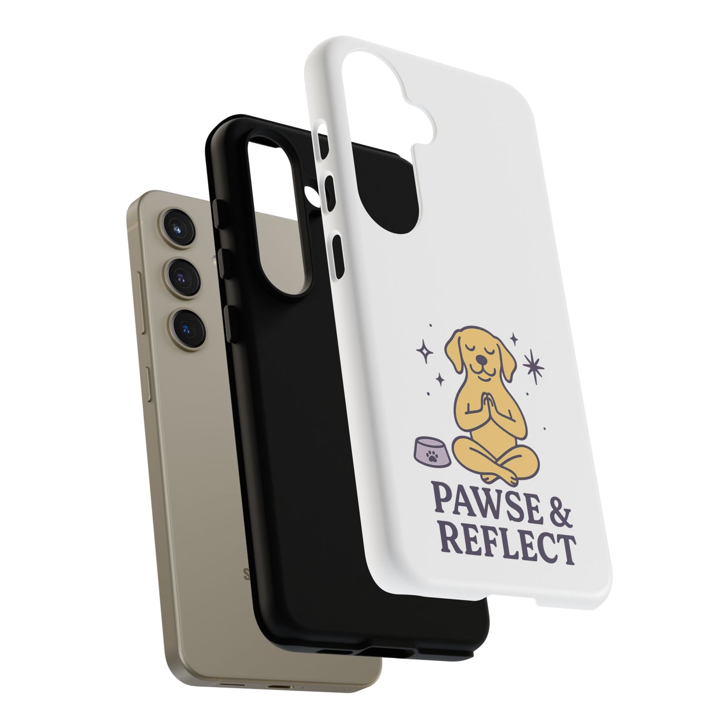 Pawse & Reflect Phone Case - Fun Dog Design for Pet Lovers