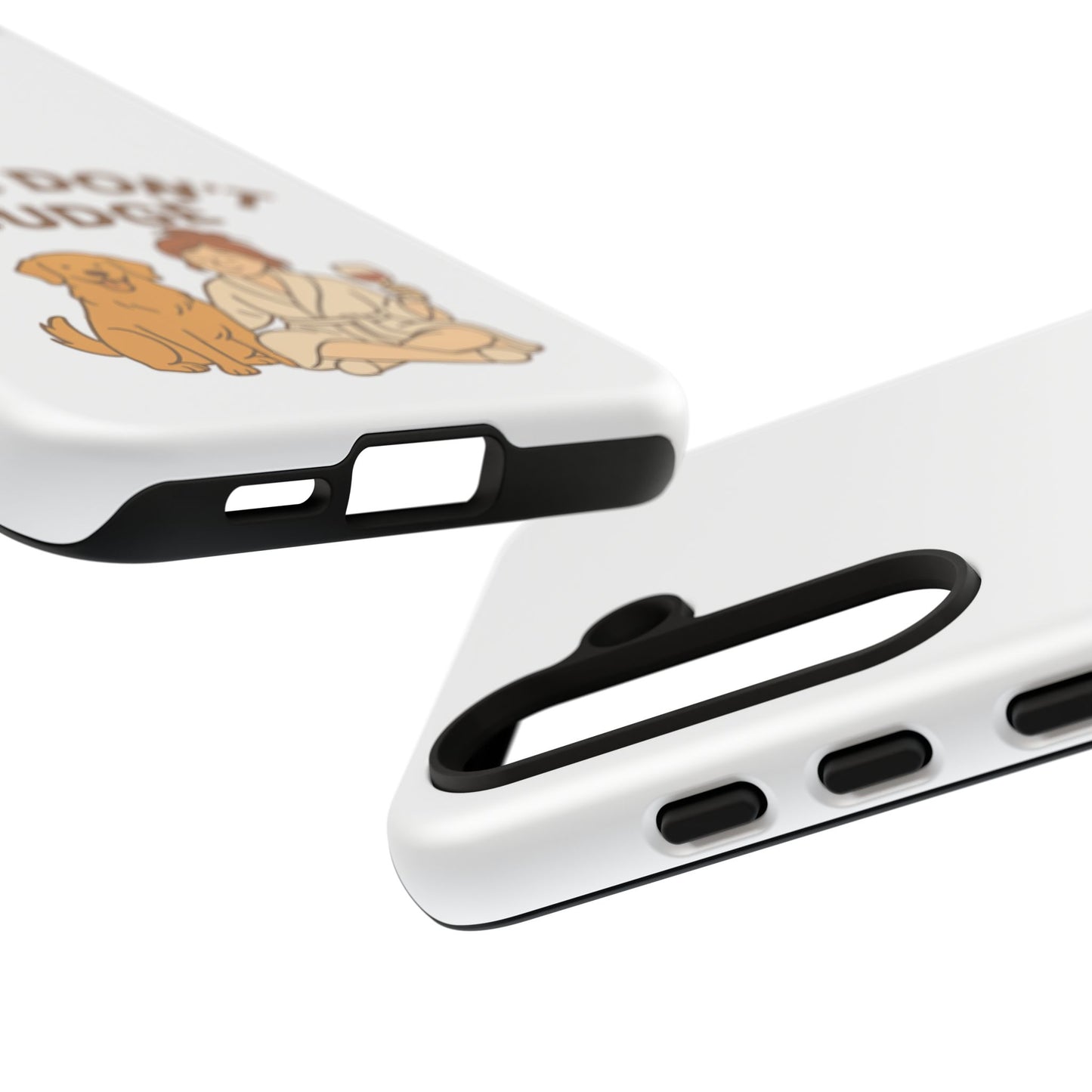 Dogs Don't Judge Phone Case - Fun and Stylish Tough Case for Dog Lovers