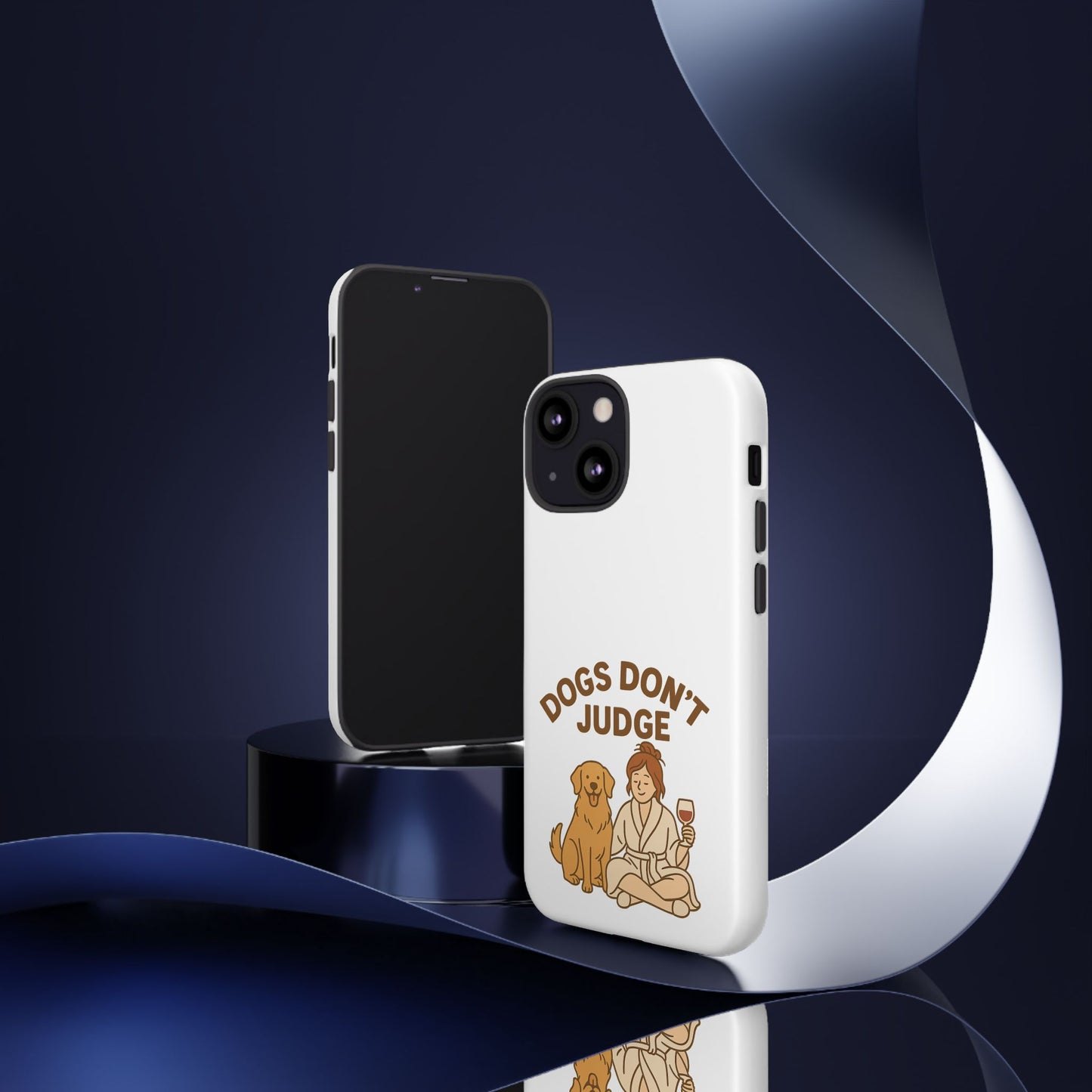 Dogs Don't Judge Phone Case - Fun and Stylish Tough Case for Dog Lovers