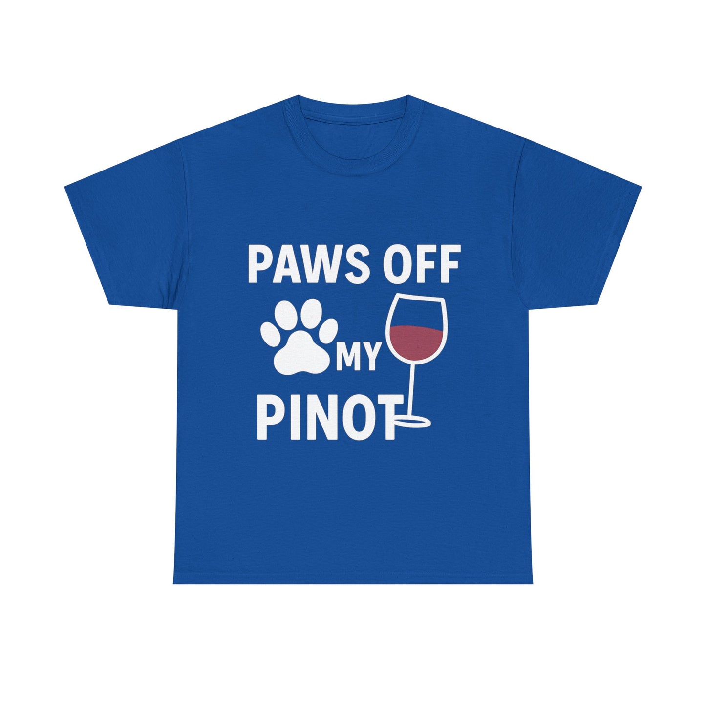 Funny Wine Lover Tee "Paws Off My Pinot" by Sunday Woof Club