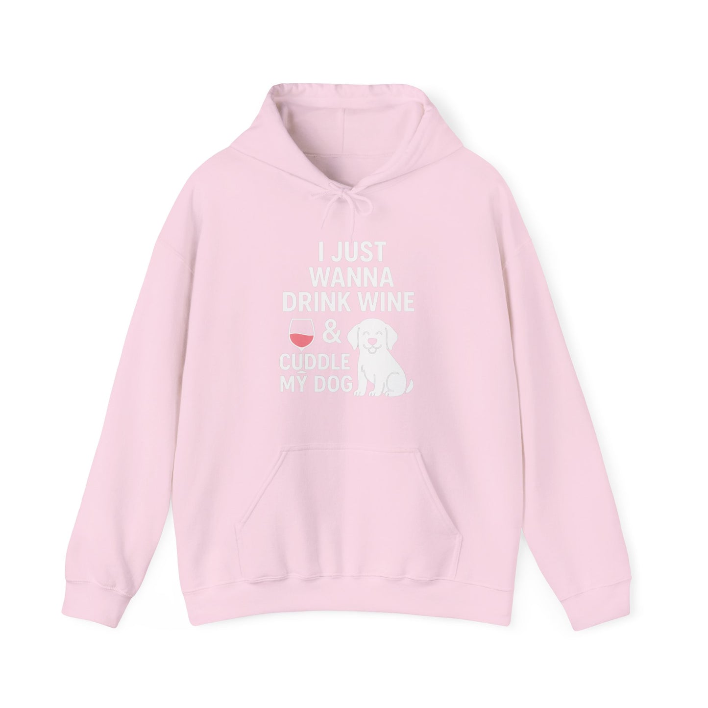 Funny Dog Hoodie: 'Drink Wine and Cuddle' - Cozy Hoodie by Sunday Woof Club