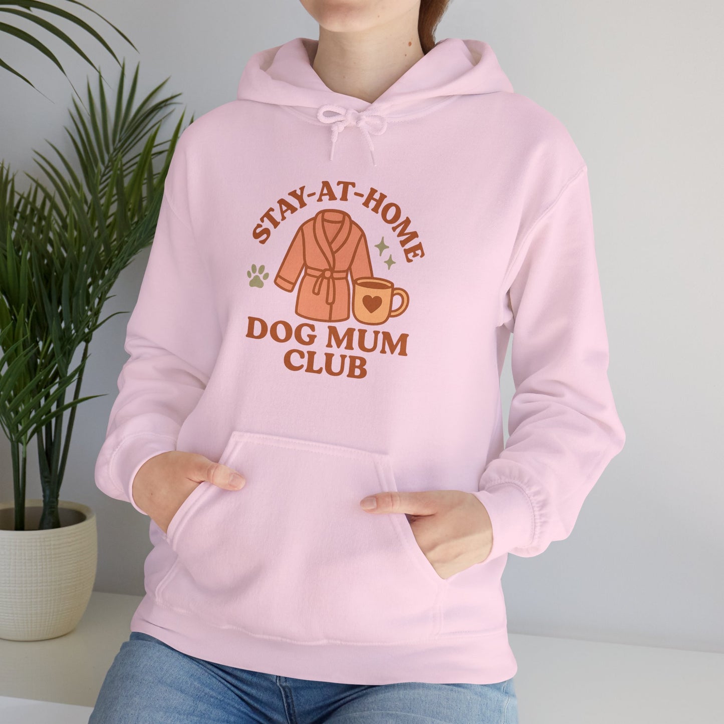 Cute Hoodie "Stay-at-Home Dog Mum Club" by Sunday Woof Club