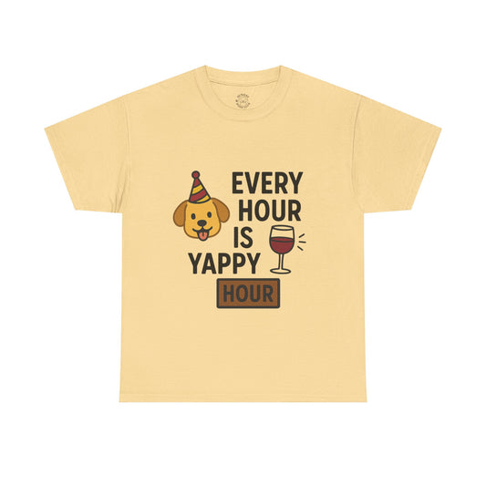 Dog Lover Tee  "Yappy Hour" by Sunday Woof Club