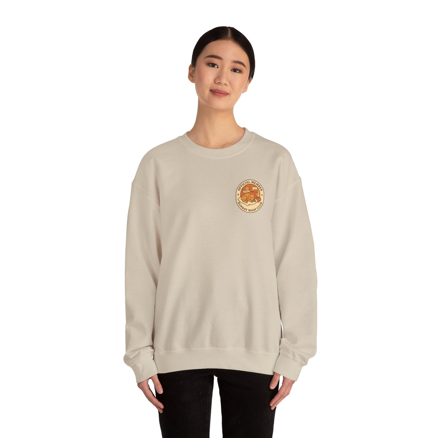 Retro-Inspired Sunday Woof Club Sweatshirt - Cosy Vintage Vibes