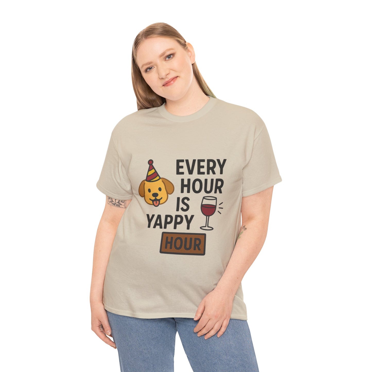 Dog Lover Tee  "Yappy Hour" by Sunday Woof Club