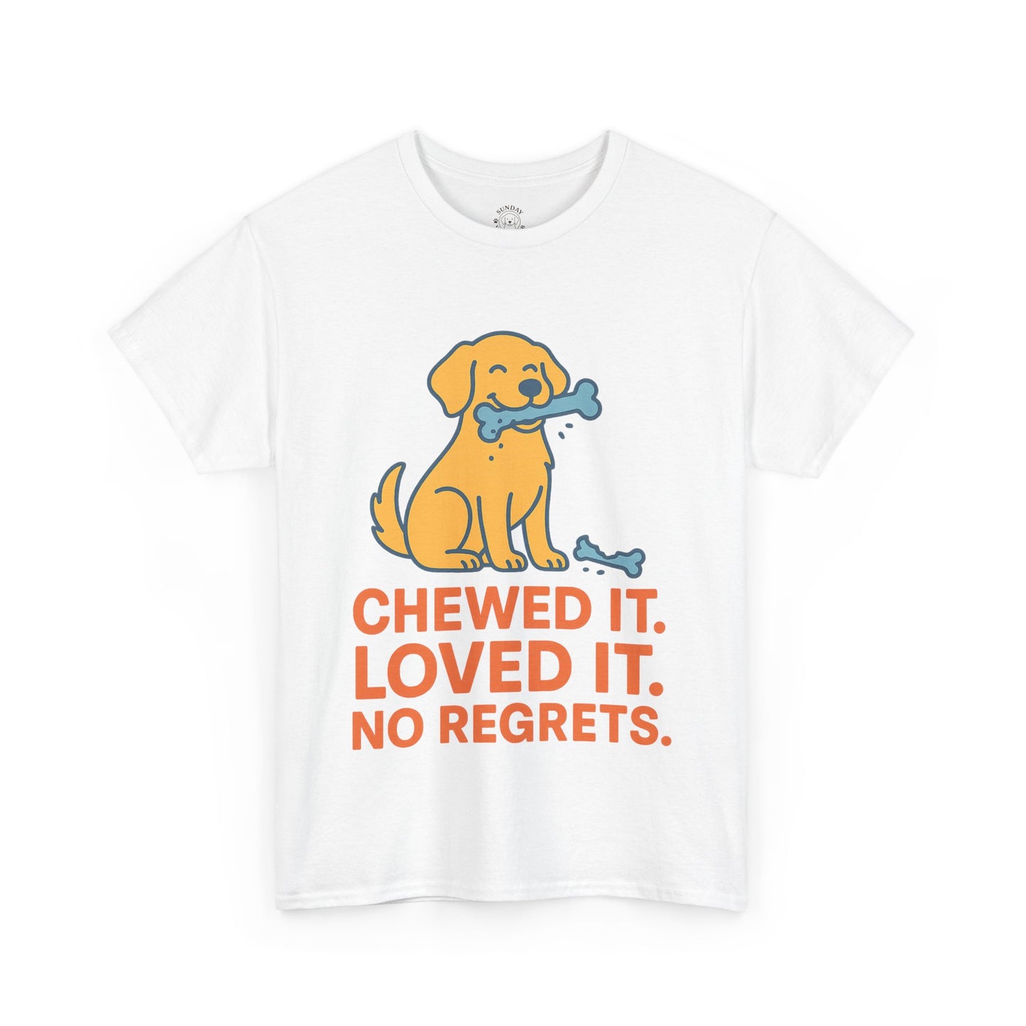 Funny Tee "Chewed It Loved It No Regrets" by Sunday Woof Club