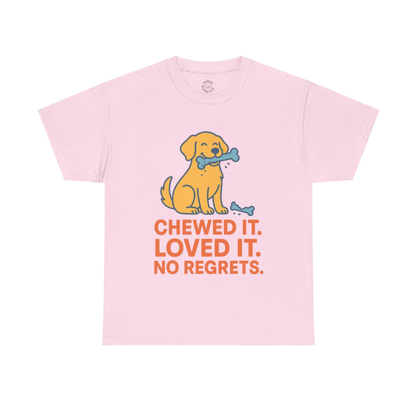 Funny Tee "Chewed It Loved It No Regrets" by Sunday Woof Club