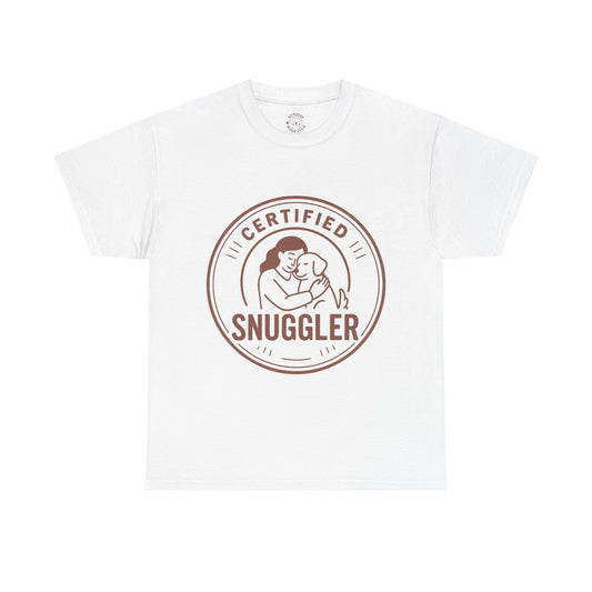Dog Lover Tee "Certified Snuggler" by Sunday Woof Club