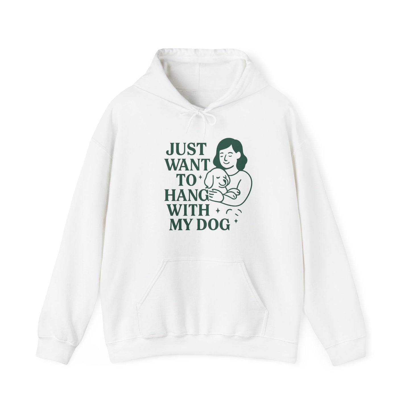 Cosy Hoodie "Just Want to Hang with My Dog" by Sunday Woof Club