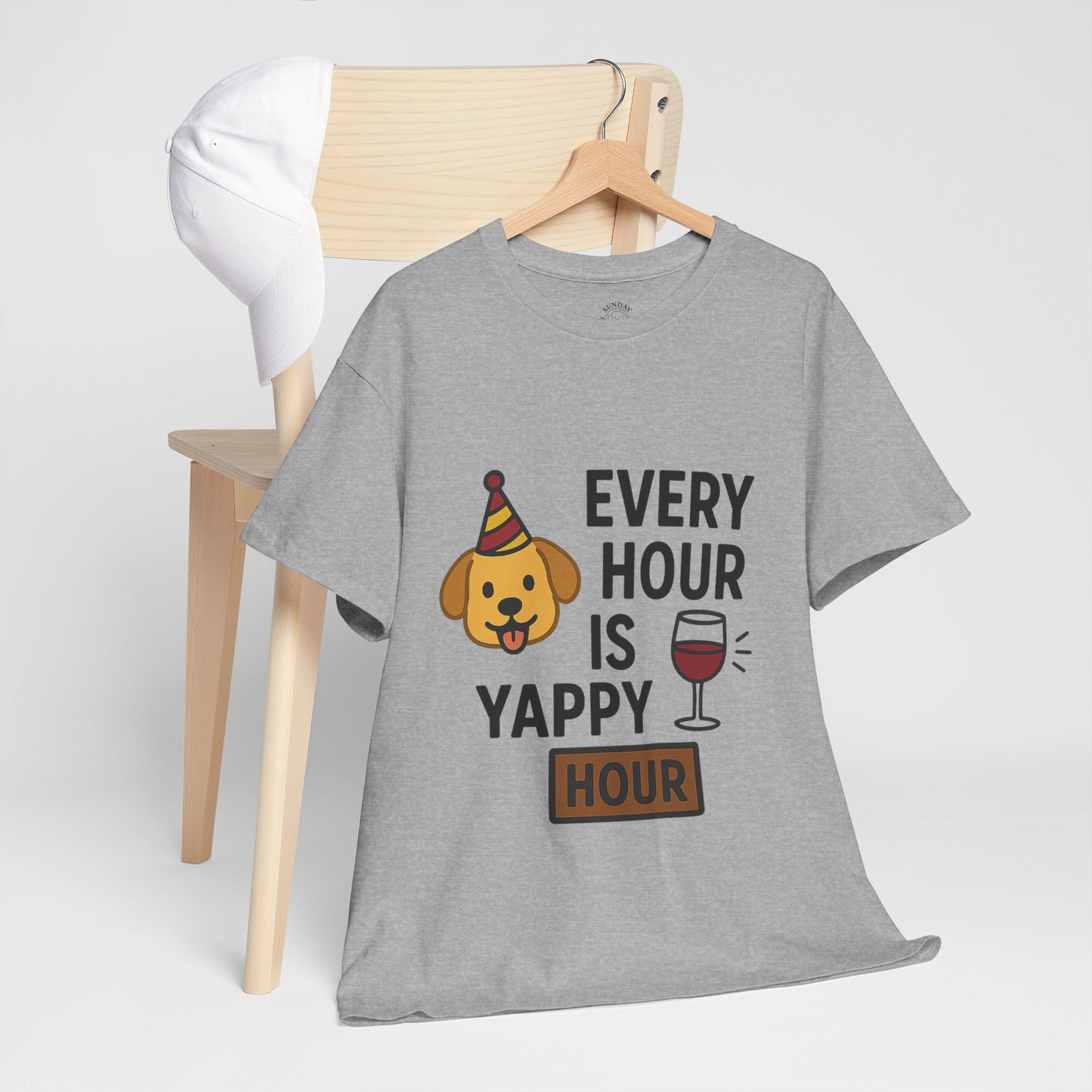 Dog Lover Tee  "Yappy Hour" by Sunday Woof Club