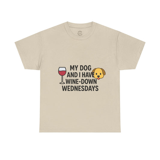 Dog Lover Tee "Wine-Down Wednesdays" by Sunday Woof Club