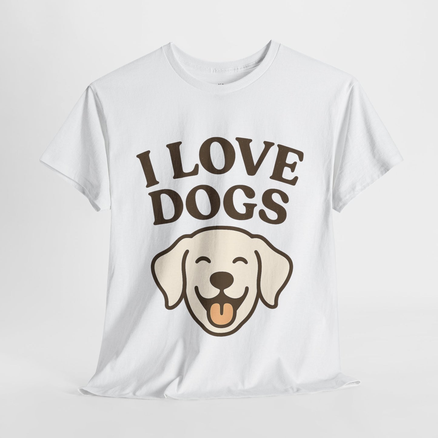 Cute and Funny Tee "I Love Dogs" by Sunday Woof Club