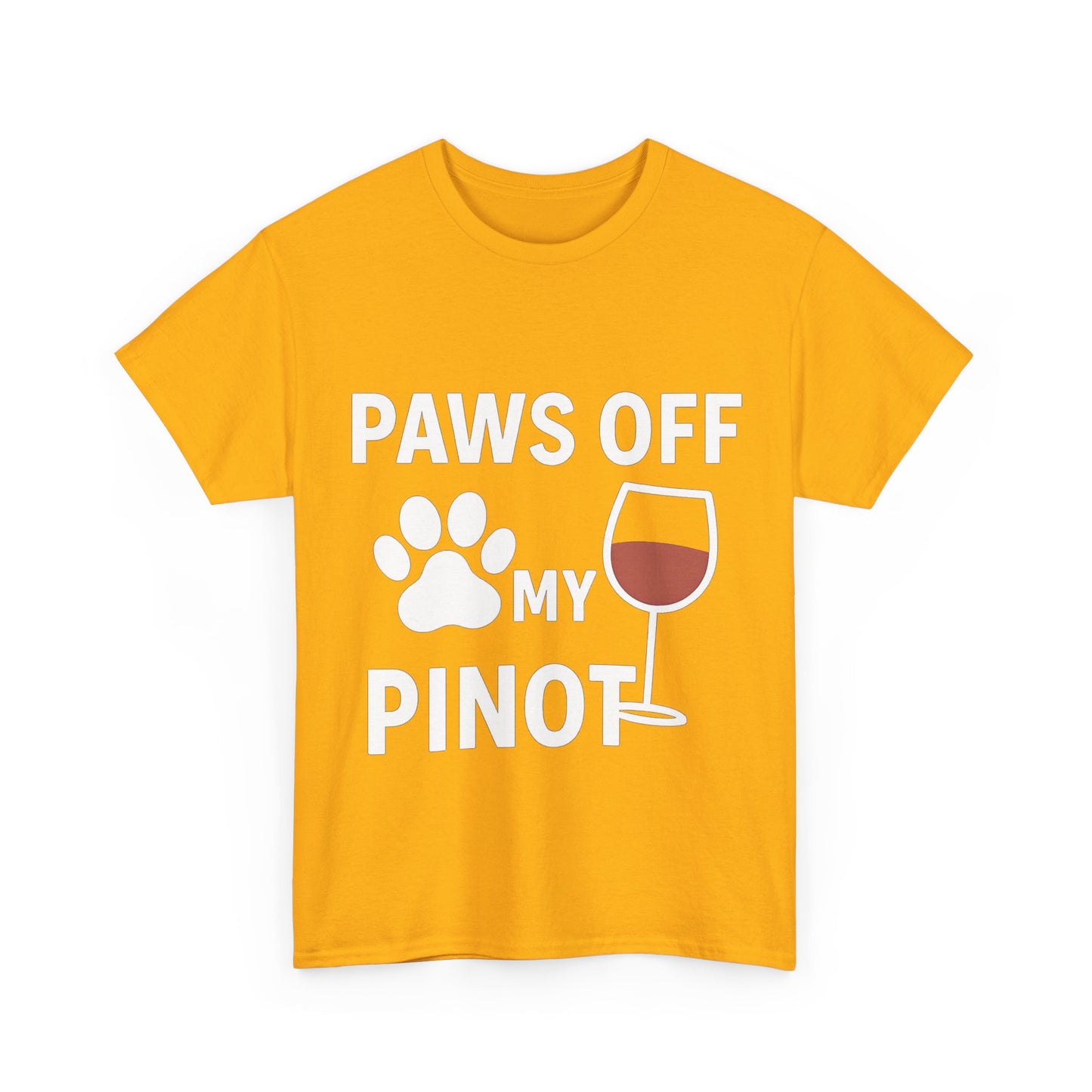 Funny Wine Lover Tee "Paws Off My Pinot" by Sunday Woof Club