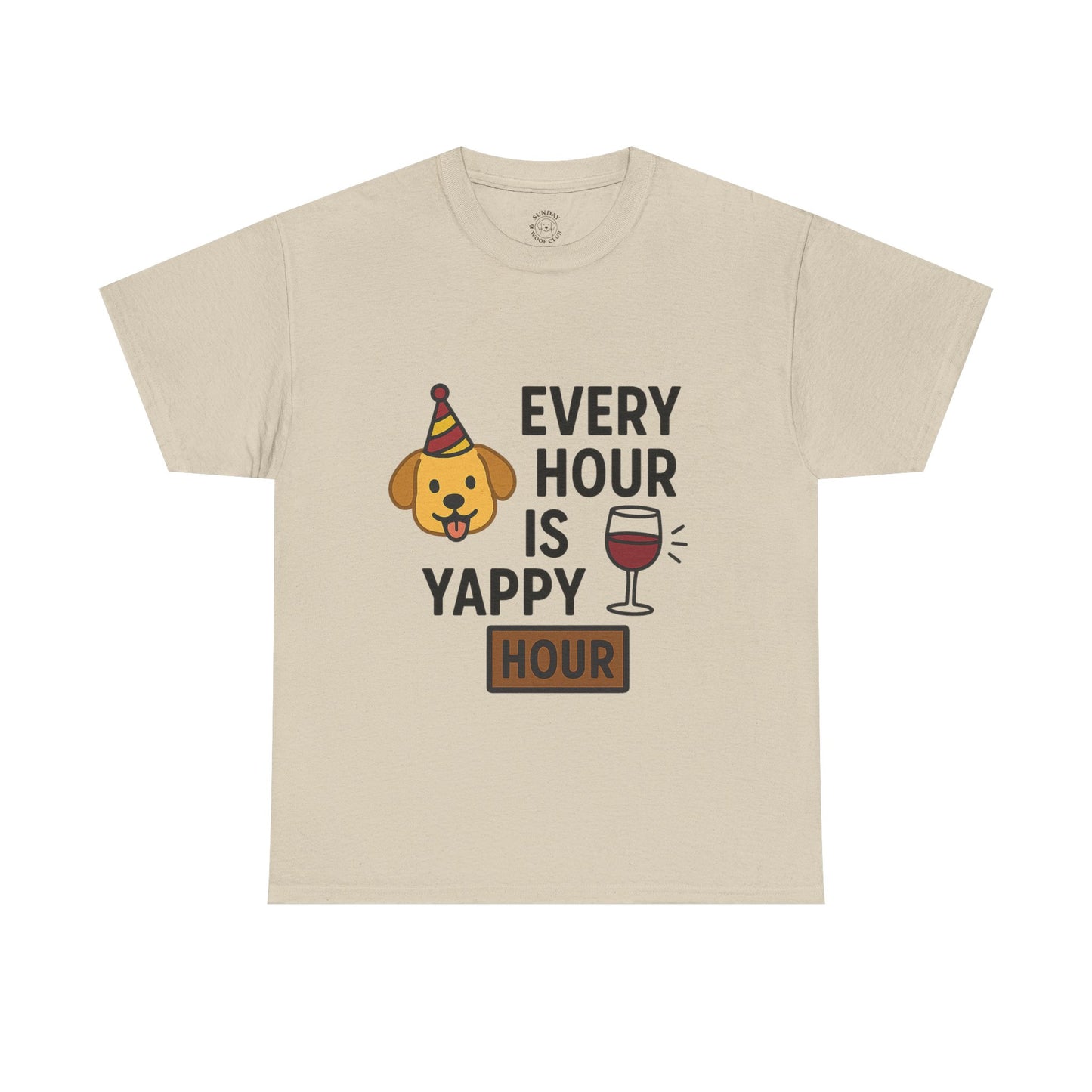 Dog Lover Tee  "Yappy Hour" by Sunday Woof Club