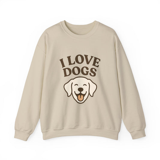 Cosy Dog Lover Sweater "I Love Dogs" by Sunday Woof Club