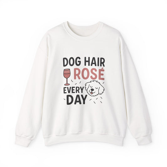 Cosy Crewneck Sweatshirt "Dog Hair Rosé Everyday" by Sunday Woof Club