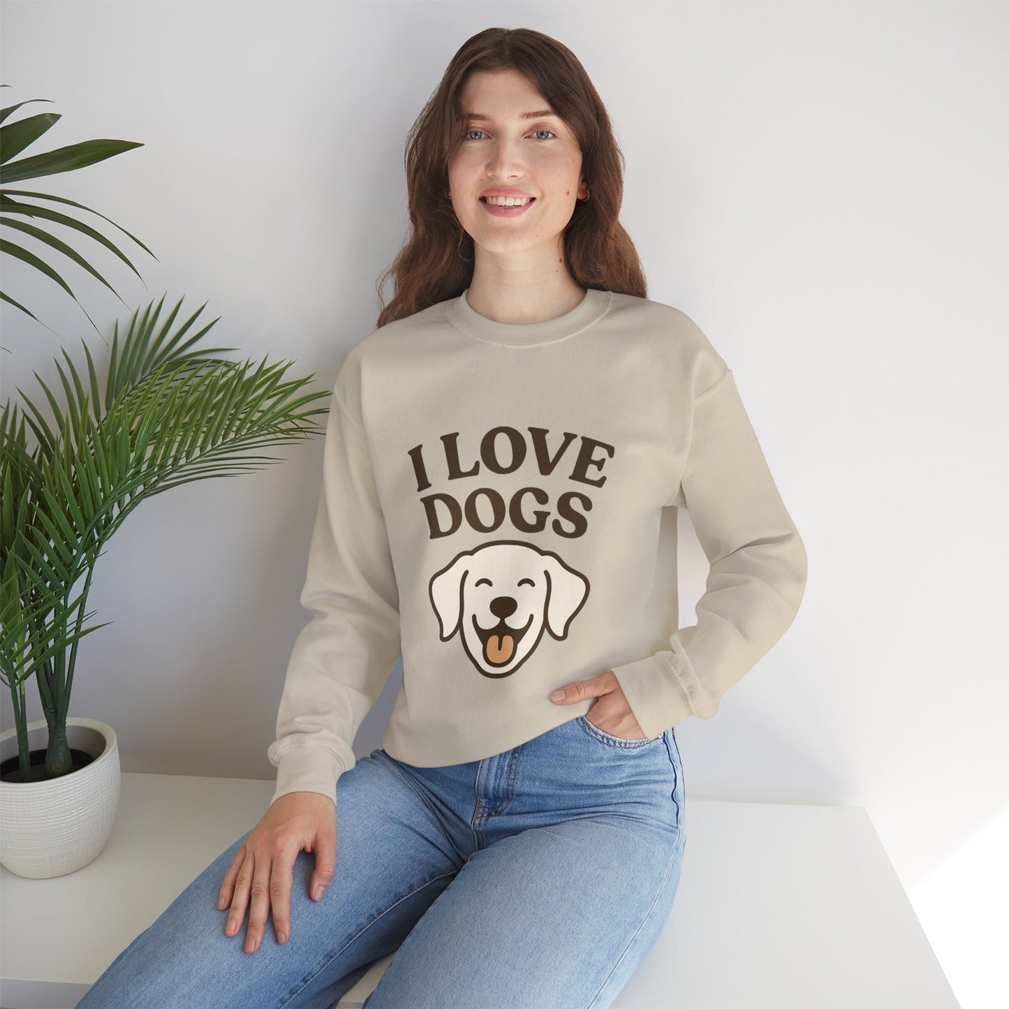 Cosy Dog Lover Sweater "I Love Dogs" by Sunday Woof Club